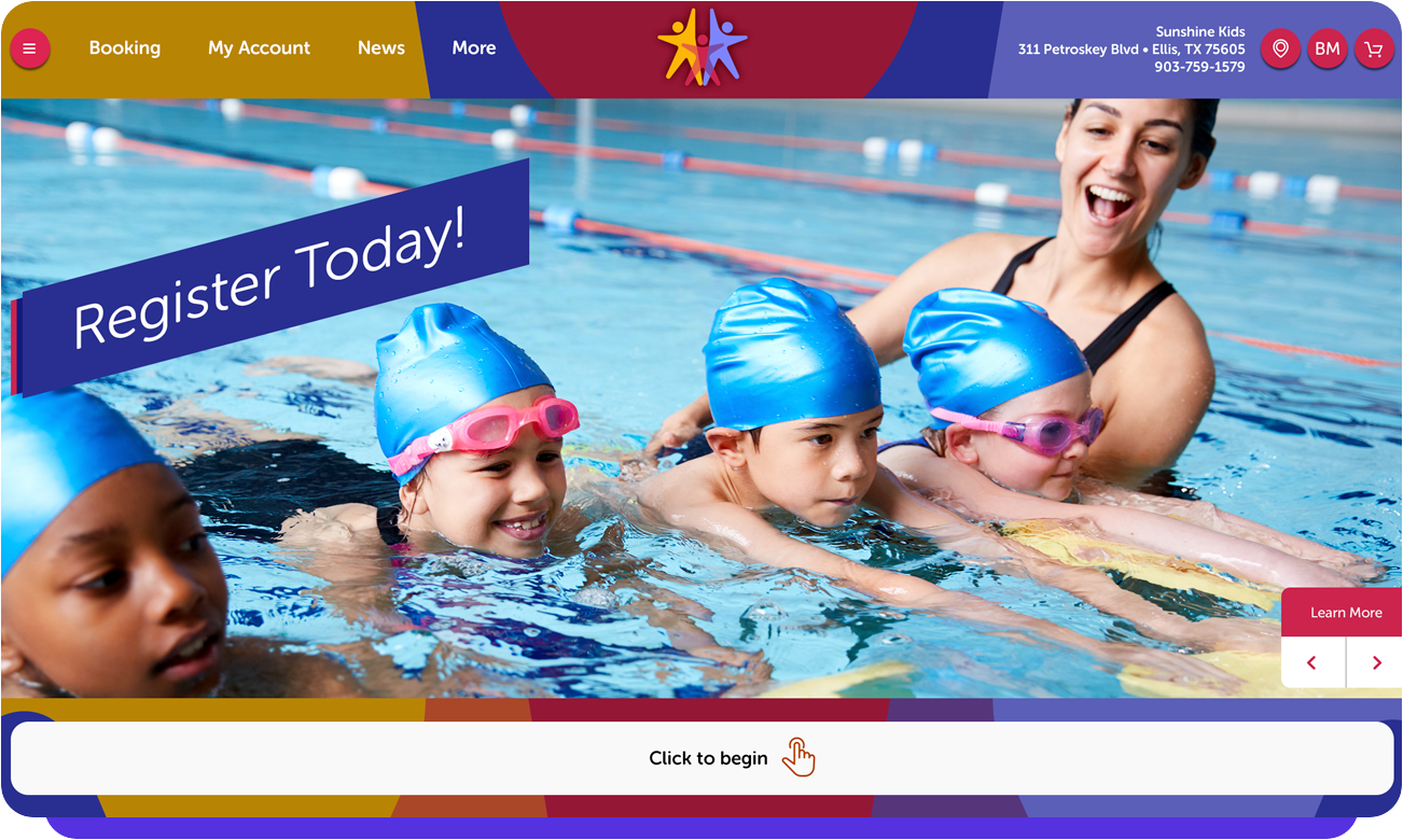 iClassPro Customer Portal Splash Page